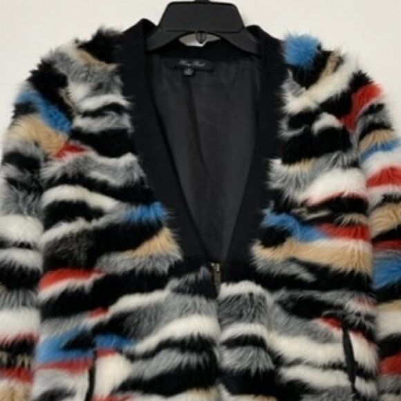 HONEY PUNCH FAUX FUR BOMBER JACKET -  Sz. S - Picture 2 of 8